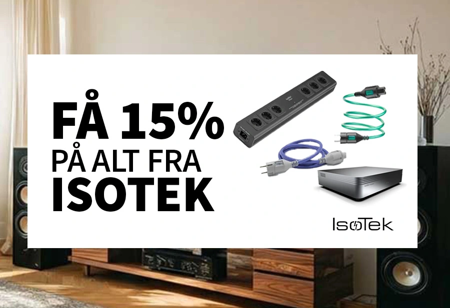 15% på alt fra Isotek banner